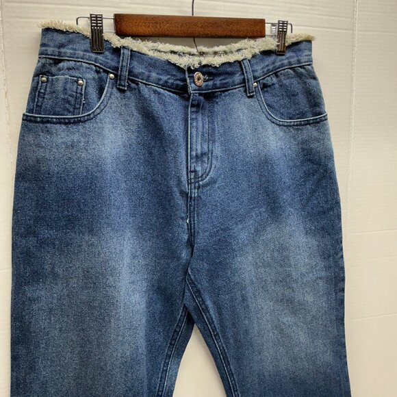 POL LARGE JEANS 32" WAIST 100% COTTON (SIZE 14) - Picture 2 of 14